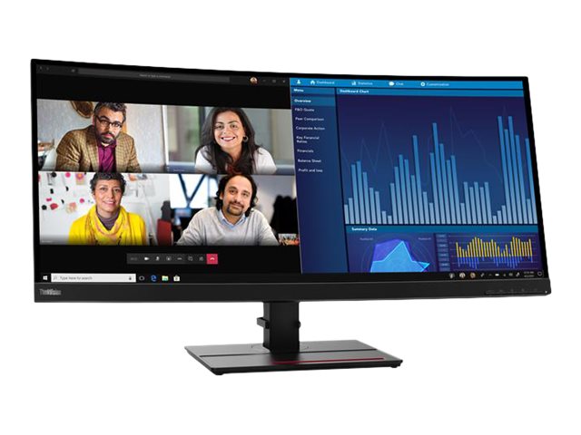 Lenovo ThinkVision P34w-20 - LED-skärm - böjd - 34.14 - 3440 x 1440 UWQHD @ 60 Hz - IPS - 300 cd/m² - 1000:1 - 4 ms - 2xHDMI, DisplayPort, USB-C - högtalare - korpsvart | Datortillbehör - Bildskärmar & Tillbehör - Bildskärmar | GameStuff