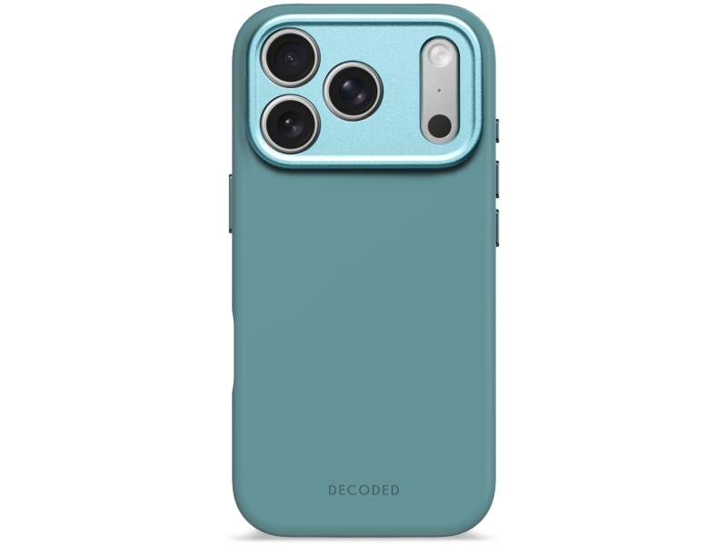 Decoded Antimicrobial Silicone Backcover - Silikon-Schutzhülle Für Iphone 17 Pro Kompatibel Mit Magsafe Retro Blau