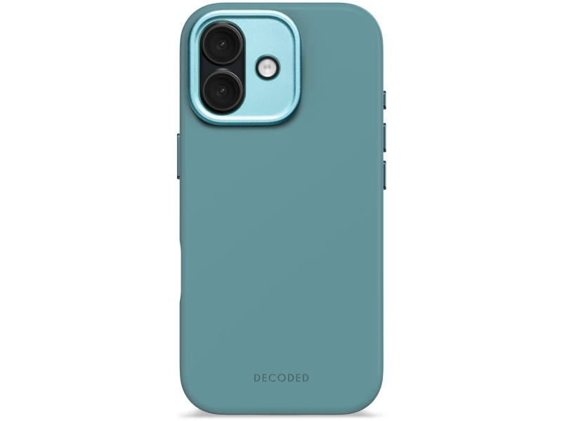 Decoded Antimicrobial Silicone Backcover - Silikonschutzhülle Für Iphone 17 Kompatibel Mit Magsafe Retro Blau