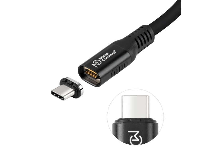 Kabel Usb Microconnect Usb-C - Usb-C 0.15 M Czarny (Usb-C To Usb-C Cable 0,15M)