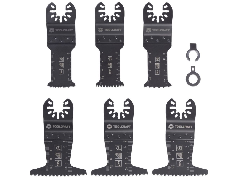 TOOLCRAFT TO-10283856 Krom-vanadium stål Tilbehørssæt, multifunktionsværktøj 3 Set