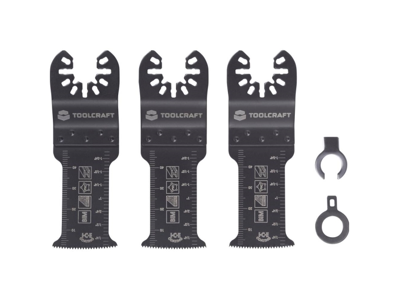 Toolcraft To-10283178 Bimetall-Zubehörsatz, Multi-Tool 32,5 Mm 3Tlg
