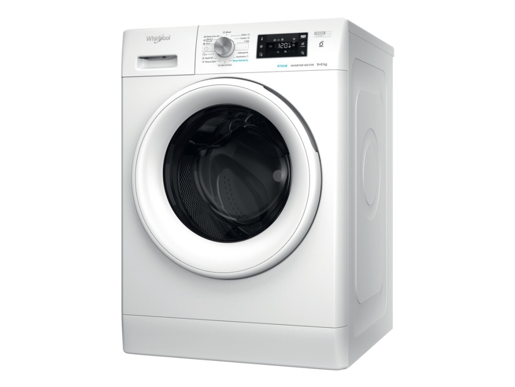 Whirlpool FFWDB 964489 WV EE, Front-læsning, Fritstående, Hvid, Venstre, Dreje, Berøring, 6 kg