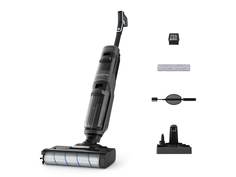 Rowenta X-Clean 4 GZ5035, Stick vakuum, Poseløs, Grå, Rektangulær, Tør&våd, Skum