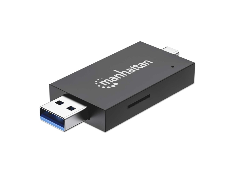 Manhattan 102735, Mmc, Microsd (Transflash), Microsdhc, Rs-Mmc, Sd, Sdhc, Sdxc, Schwarz, Transparent, 5000 Mbit/S, Acrylnitril-Butadien-Styrol, Usb 3