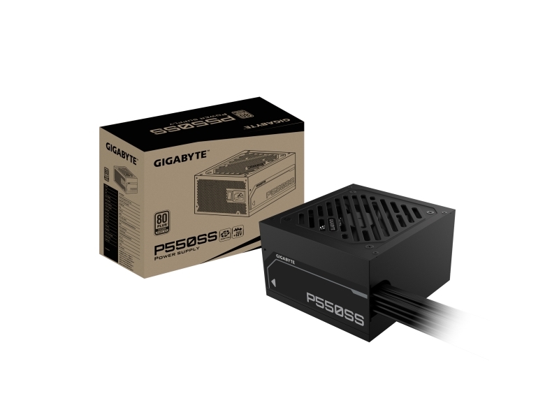 Gigabyte P550ss Netzteil - Pcie 5.0, 80 Plus Silver, 120-Mm-Lüfter, Atx 3.0 Kompatibel, Uk-Stecker, 550 W, 155-240 V, 50/60 Hz, 6.3 A, Aktiv, 100 W