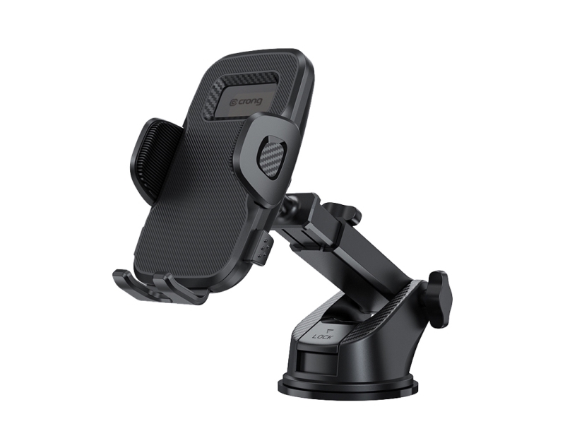 Crong Carclip Dashboard - Universal 2-In-1 Autohalterung Für Cockpit Und Windschutzscheibe (Schwarz)