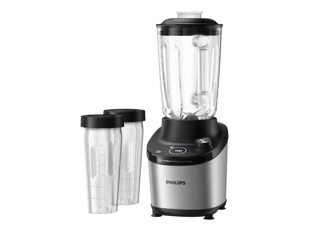 Philips 7000 Series Hr3760 - Blender - 1.8 Liter - 1.5 Kw - Sort/Metallisk