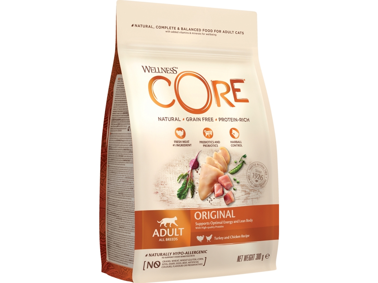 Crave Core Original, Tørfoder Til Voksne Katte, Kalkun Og Kylling, 300G