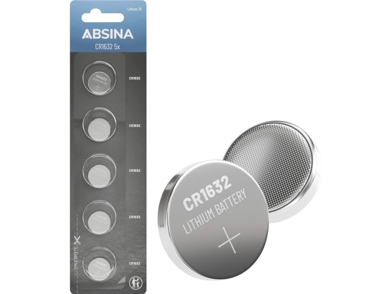 Absina Knopfzellenbatterie Cr 1632 3 V 5 Stück Lithium