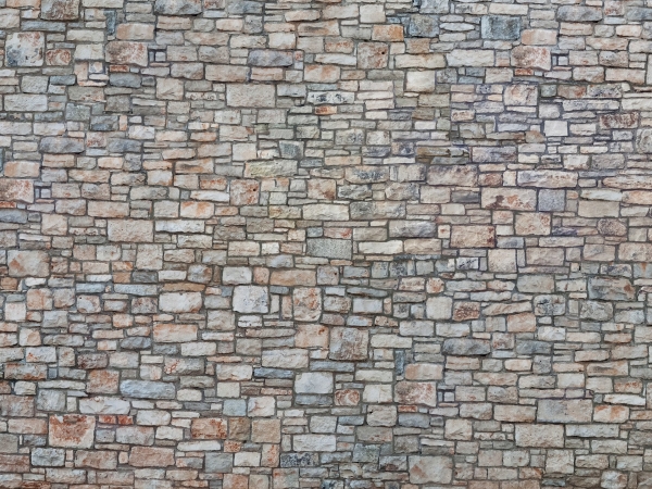 Noch 3D Cardboard Sheet “Quarrystone Wall”, Ho (1:87), Grå