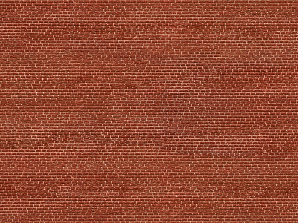 NOCH 3D Cardboard Sheet “Clinker”, HO (1:87), Rød