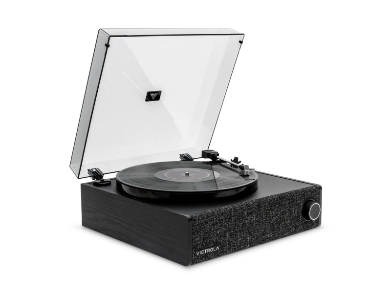 Victrola Eastwood LP, Hihnakäyttöinen levysoitin, musta, MDF-levy, Muovi, 33 1/3,45,78 RPM, 33 1/3,45,78 RPM, 352 mm