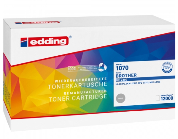 Edding EDD-1070, Kompatibel, Brother, DCP-L 2510 D/ 2512 D/ 2530 DW/ 2537 DW/ 2550 DN, HL-L 2310 D/ 2350 D/ 2357 DW/ 2370 DN/ 2372 DN/..., 1 stk, 12000 Sider, Sort
