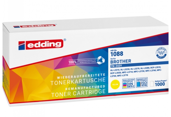 Edding Edd-1088, 1000 Seiten, Gelb, 1 Stück(E)