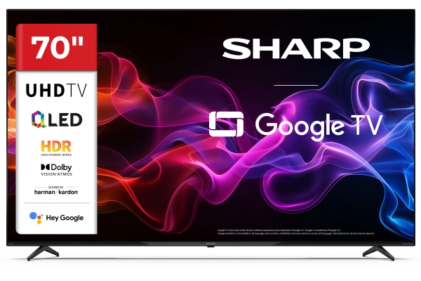 Sharp 70Hp5265e, 177,8 Cm (70"), 3840 X 2160 Pixel, Qled, Smart Tv, Wi-Fi, Sort