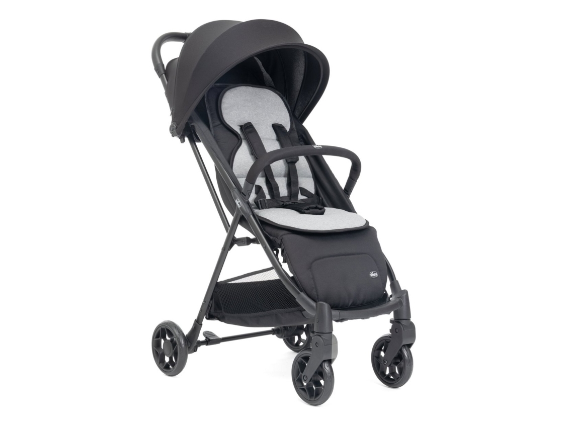 Chicco Taormina, Baldakin, Letvægts klapvogn, Ethvert køn, Sammenfoldelig, Kul, Grå