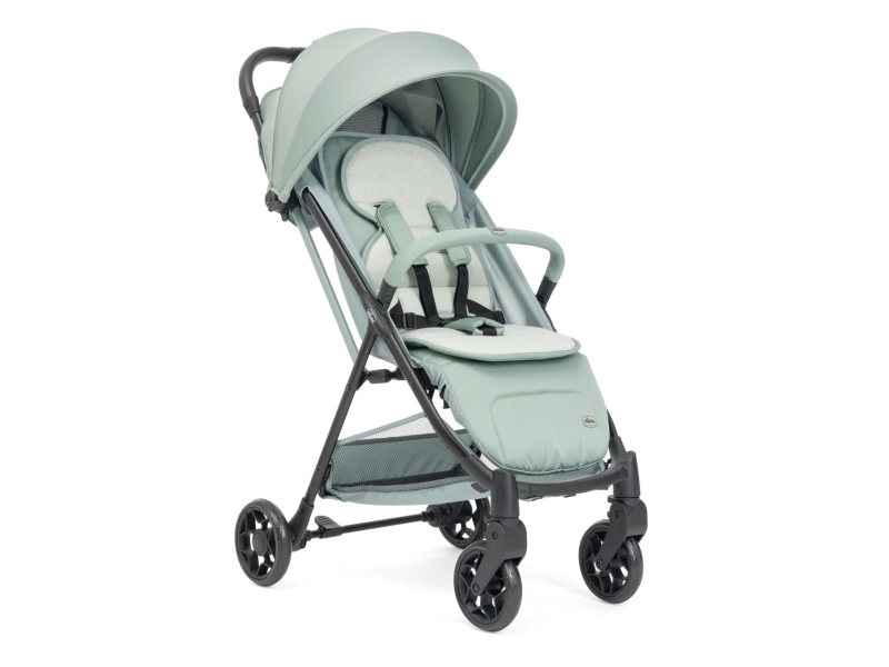 Chicco Taormina, Baldakin, Letvægts klapvogn, Ethvert køn, Sammenfoldelig, Grøn, Hvid