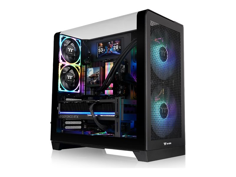 Thermaltake View 390 Air, Midi Tower, Pc, Schwarz, Atx, Micro Atx, Mini-Itx, Spcc, Gehärtetes Glas, Gaming