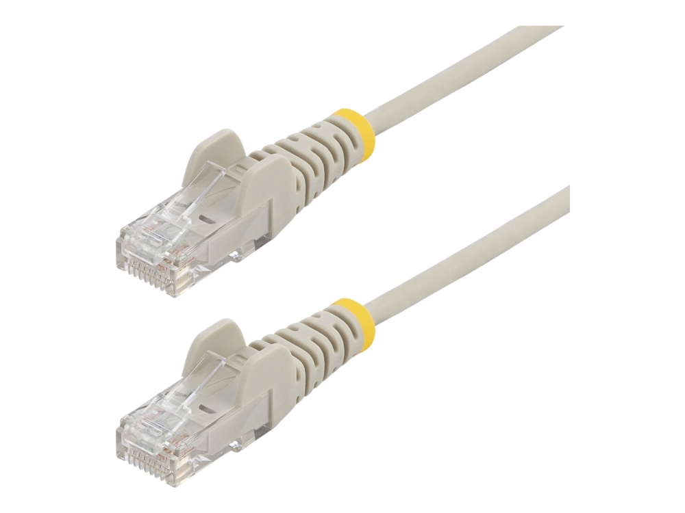 Startech.Com 25Cm Gray Slim Cat6 Ethernet Cable, Snagless, 100W Poe, Utp, Lszh, 28Awg Pure Bare Copper Wire, Slim Rj45 Network Patch Cord W/Strain Re