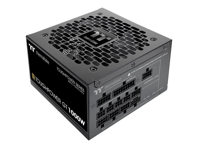 Thermaltake ToughPower GT 1000W - Nätaggregat (intern) - ATX12V 3.1/ EPS12V - 80 PLUS Gold - AC 100-240 V - 1000 Watt - aktive PFC - svart Thermaltake ToughPower GT 1000W - Nätaggregat (intern) - ATX12V 3.1/ EPS12V - 80 PLUS Gold - AC 100-240 V - 1000 Watt - aktive PFC - svart