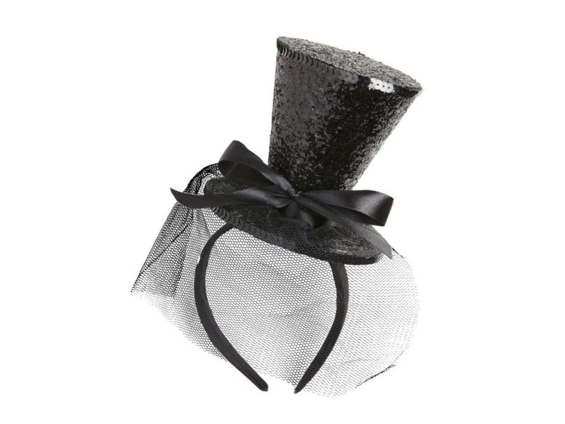 Sort Glimmer Mini Hat