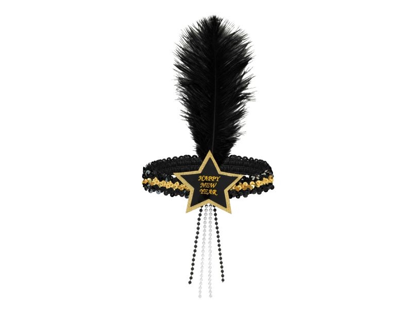 Gold Haarband Mit Stern Und Feder Happy New Year