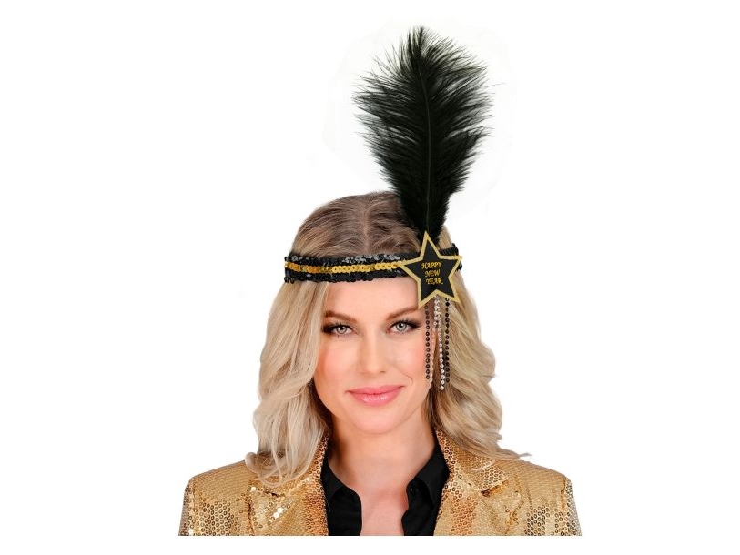Gold Haarband Mit Stern Und Feder Happy New Year
