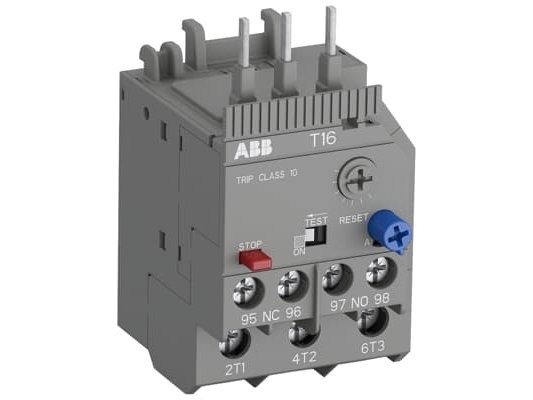 Abb T16-0.13, Überlastschutzrelais, Grau, Ip20, Iec/En 60947-1 Iec/En 60947-4-1 Iec/En 60947-5-1 Ul 60947-1 Ul 60947-4-1 Iec 60335-2-40 A2l, 45 X 53,
