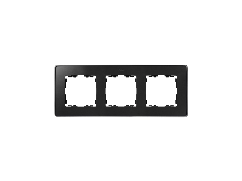 Kontakt-Simon Simon Detail 82 Dreifach-Rahmen Detail Select-Metall Graphite / Basis Aluminium 8201630-240