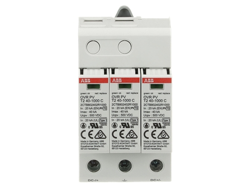 Abb Ovr Pv T2 40-1000 P, 1000 V, Grau, Ip20, A/V, 300 G, 54 Mm