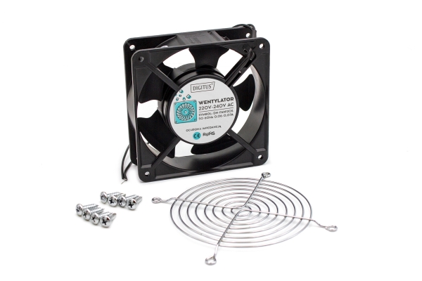 Digitus Dn-Fan120s-Kit, Kühlgebläse, 288 M³/H, Schwarz, 475 G