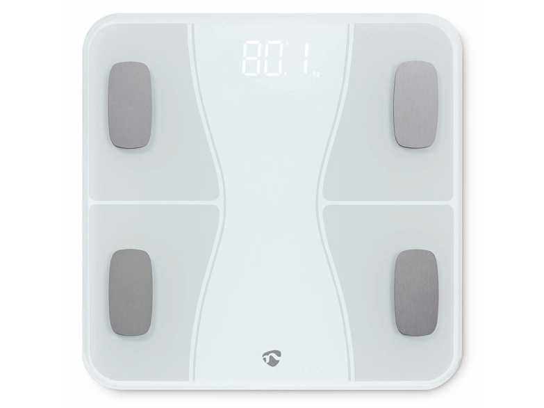 Nedis Smartlife, Elektronische Personenwaage, 180 Kg, 100 G, Weiß, Kg, Lb, Rectangle