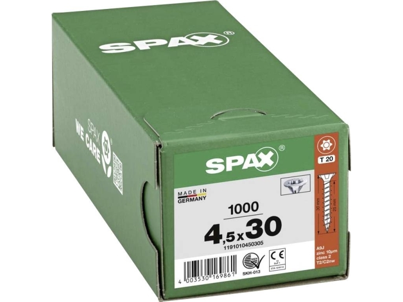 Spax 1191010450305 Zugschraube 4,5 Mm 30 Mm T-Star Plus Stahl Wirox 1000 Stück