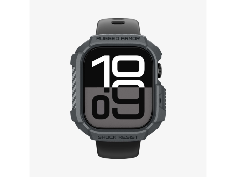 Spigen Rugged Armor 2, Boks, Smartwatch, Grå, Apple, Apple Watch 10/11 (46Mm), Termoplastisk Polyurethan (Tpu)