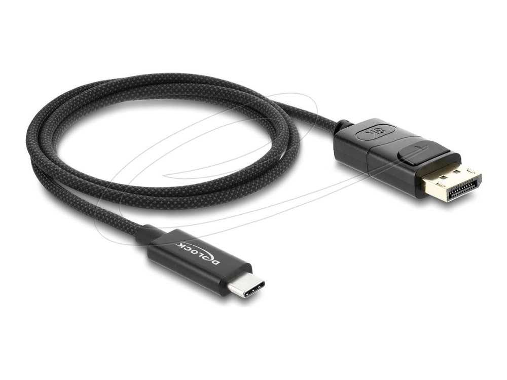 Delock Koaxiales Usb Type-C Zu Displayport Kabel (Dp Alt Mode) 4K 60 Hz Mit Geflechtmantel 1 M, 1 M, Usb Typ-C, Displayport, Männlich, Männlich, Gera