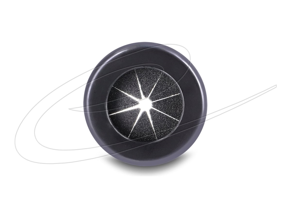 Delock - Kabelgenomföring - svart