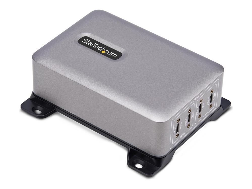 Startech.Com 4-Port Usb-C Charger, 240W Total, Single Port 140W Epr - Strømforsyningsadapter - Med Overflademonteringsbeslag - 240 Watt - 5 A - Power