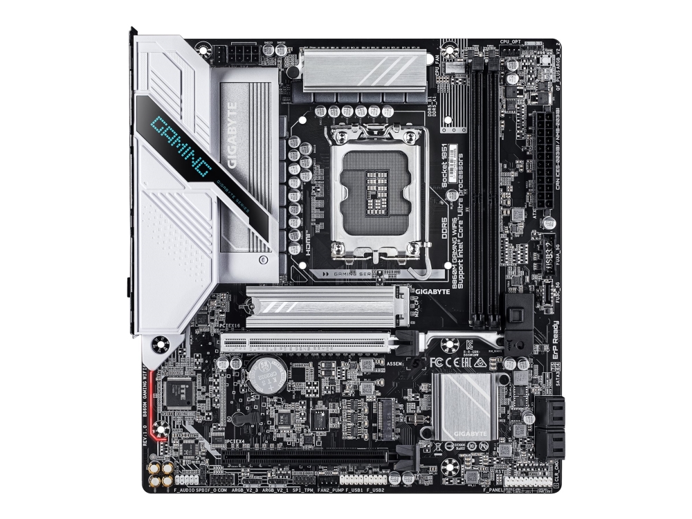 Gigabyte B860M GAMING WIFI6 - Moderkort - micro ATX - LGA1851-uttag - B860 Chipuppsättning - Wi-Fi 6, Bluetooth - inbyggda grafiken (CPU krävs) - HD-ljud (8 kanaler) | Datorkomponenter - Moderkort - Alla Moderkort | GameStuff
