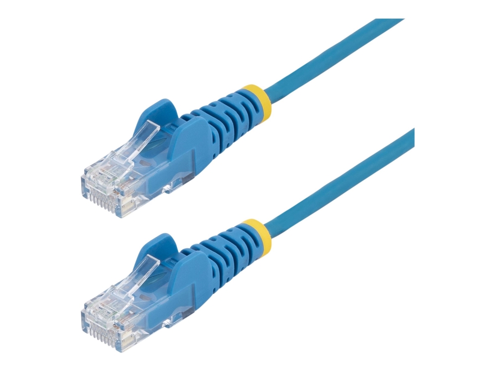 Startech.Com 25Cm Blue Slim Cat6 Ethernet Cable, Snagless, 100W Poe, Utp, Lszh, 28Awg Pure Bare Copper Wire, Slim Rj45 Network Patch Cord W/Strain Re