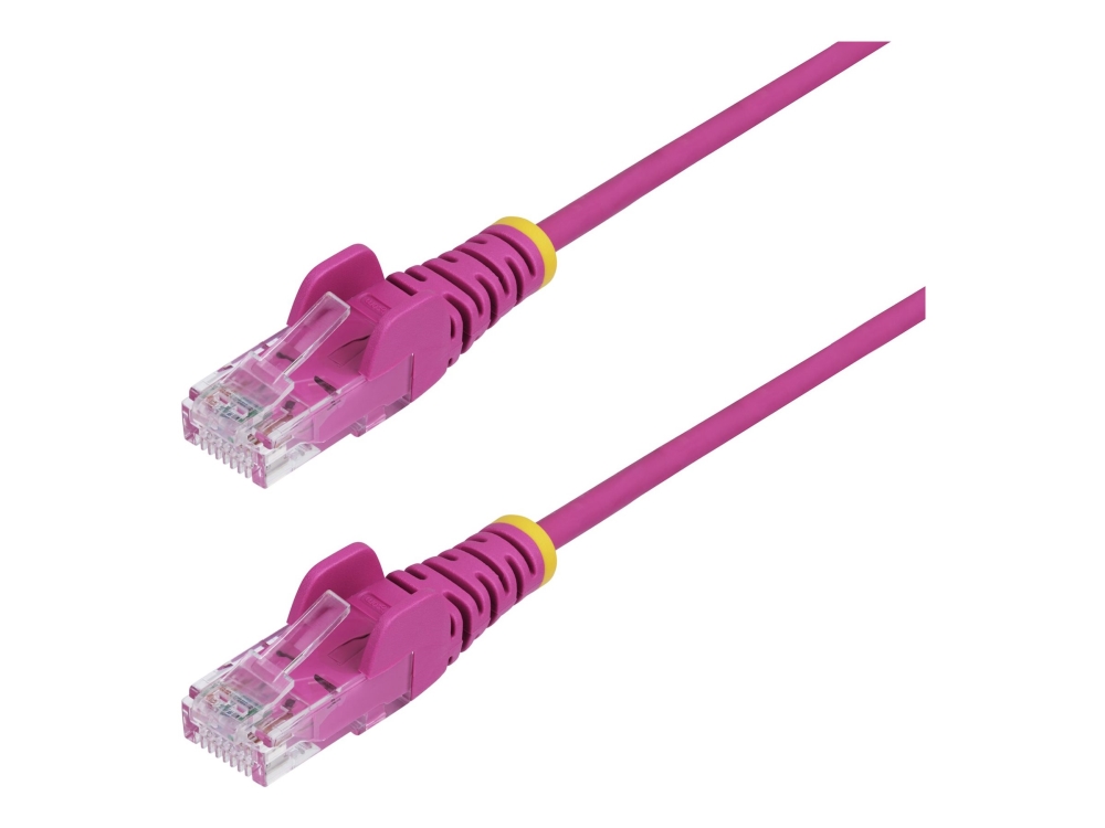 Startech.Com 25Cm Pink Slim Cat6 Ethernet Cable, Snagless, 100W Poe, Utp, Lszh, 28Awg Pure Bare Copper Wire, Slim Rj45 Network Patch Cord W/Strain Re