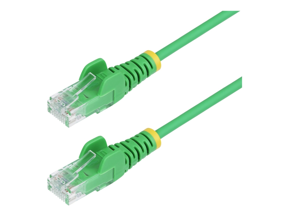 Startech.Com 25Cm Green Slim Cat6 Ethernet Cable, Snagless, 100W Poe, Utp, Lszh, 28Awg Pure Bare Copper Wire, Slim Rj45 Network Patch Cord W/Strain R