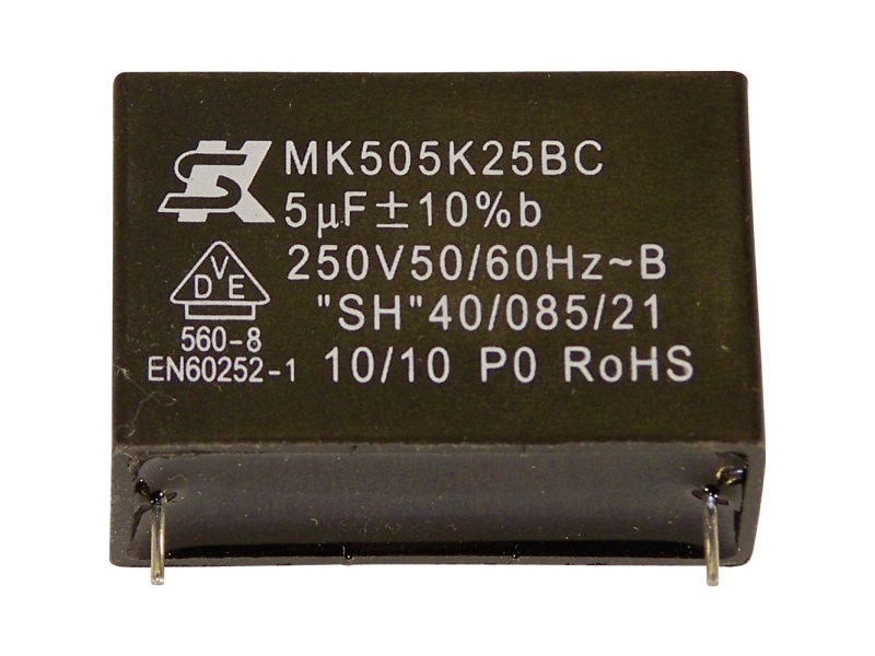 Seika Mk450k474 1 Stück Mkp-Folienkondensator Mit Radialdraht 0,47 Μf 450 V 10 % 27,5 Mm (Ø X H) 20 Mm X 11 Mm