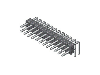 MPE-Garry 088-2-030-0-S-XS0-1080, Pin header, Sort, Metallic, Kobber, 260 °C, Vinklet, Hanstik