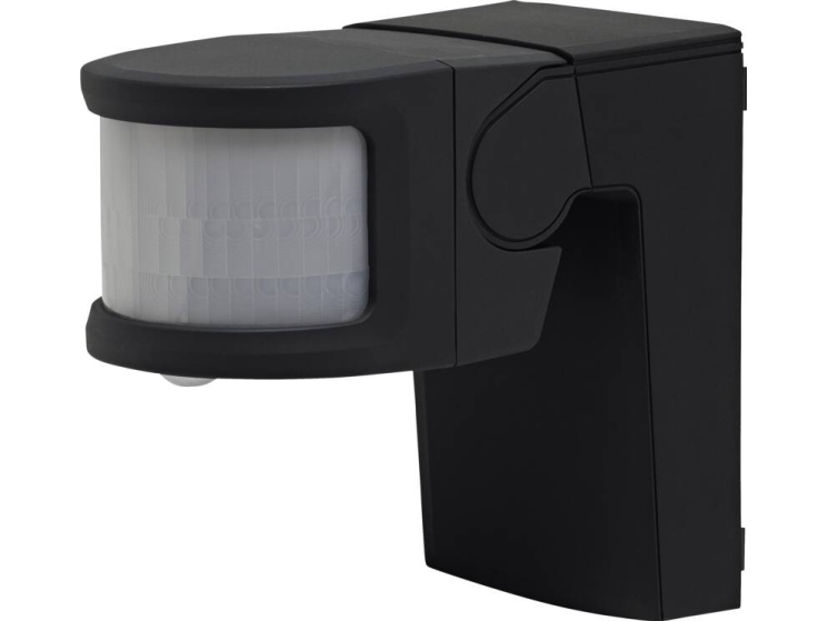 Homematic Ip Bewegungsmelder Mit Schaltaktor, Wall, Indoor, Outdoor, Black, Ip44, 180°, Brightness Sensor