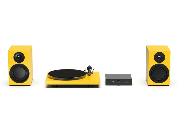 Pro-Ject Colorful Audio System E - Alt-i-et hi-fi-system med pladespiller - Satin gelton