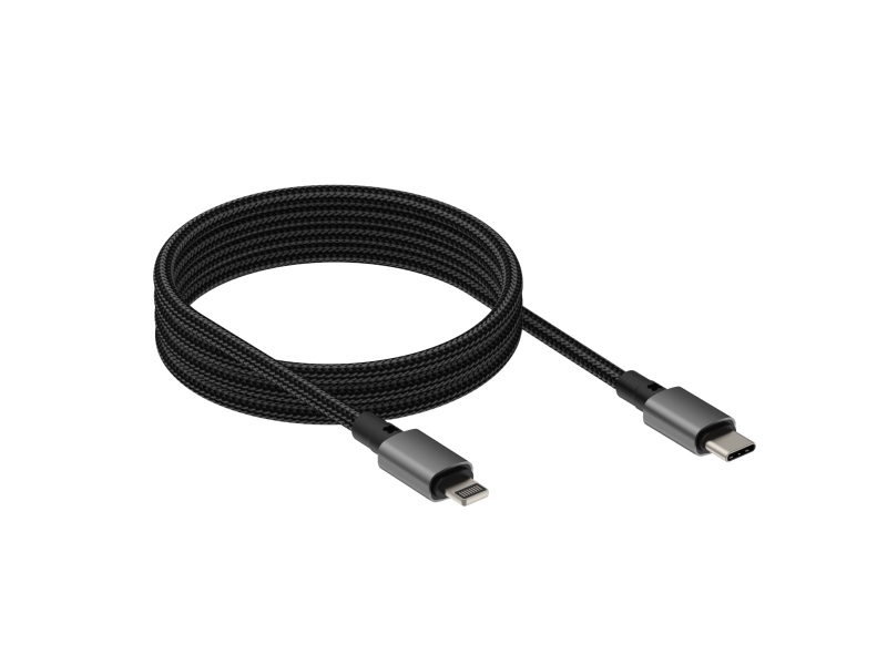 Vision Tc 1Mltgmag/Bl, 1 M, Lightning, Usb C, Hanstik, Hanstik, Sort