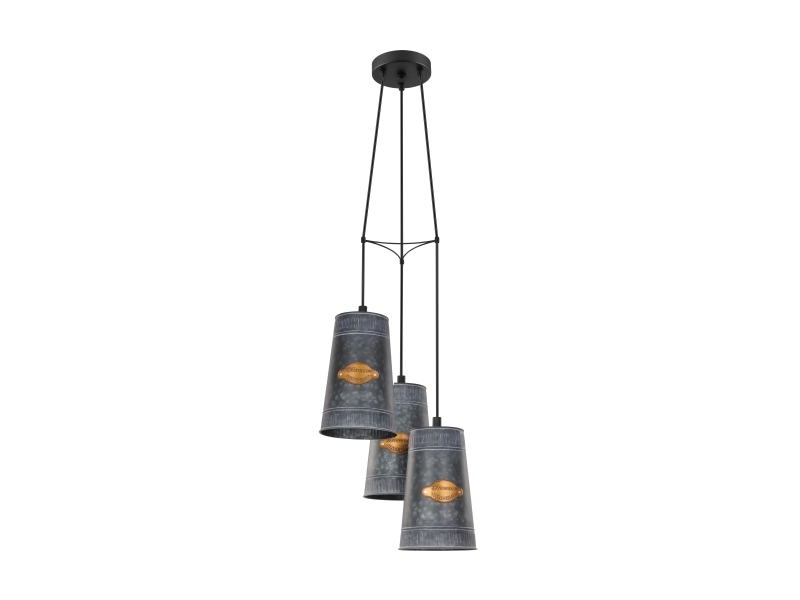 Eglo Honeybourne Cluster Cluster 3Xe27 Dark Zinc