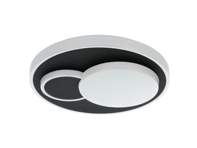 Eglo Lepreso Decke 2300Lm 3000K Ø380 Schwarz/Weiss