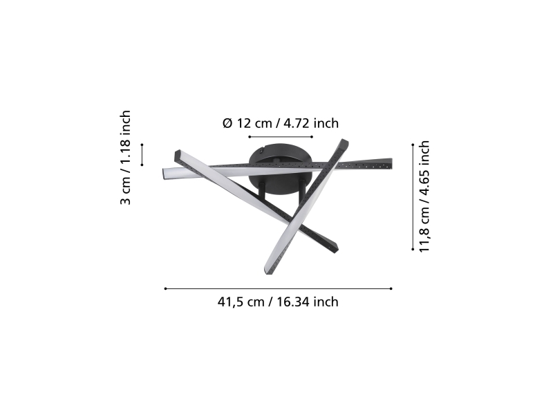 Eglo Adeje Loft Sort/Hvid